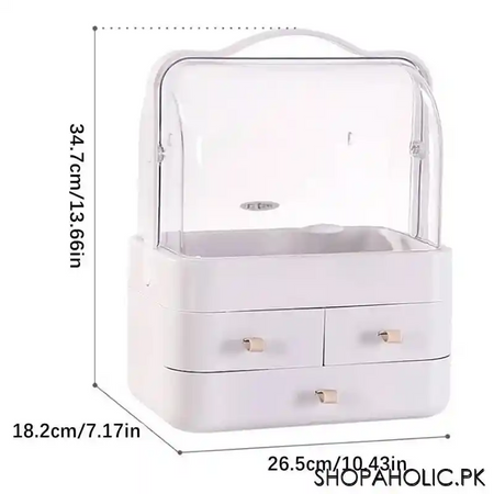 3 drawer modern cosmetic & makeup organizer image6