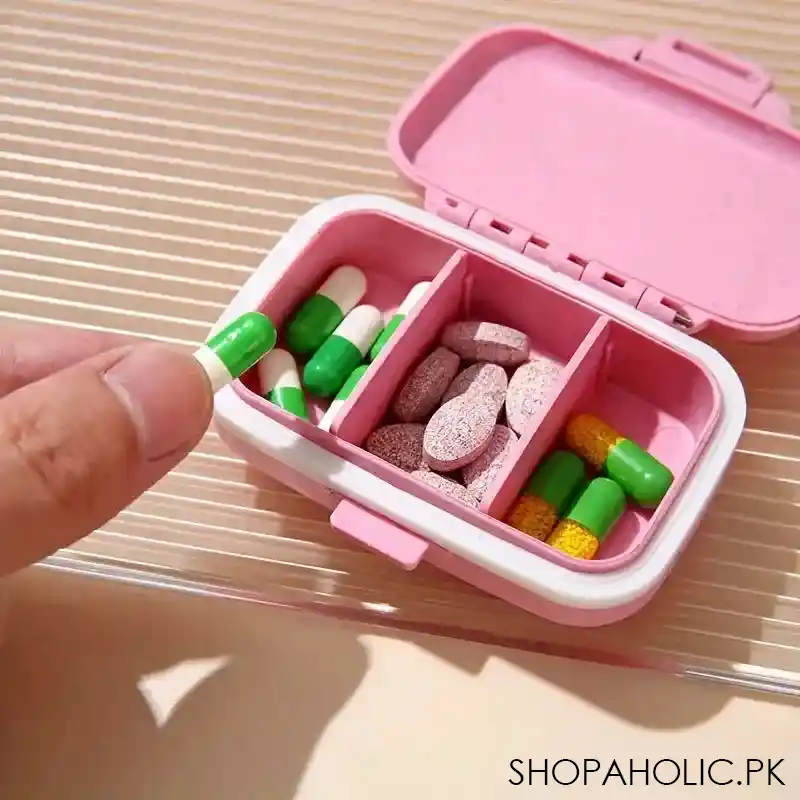 3 gird mini briefcase pocket pills organizer image2