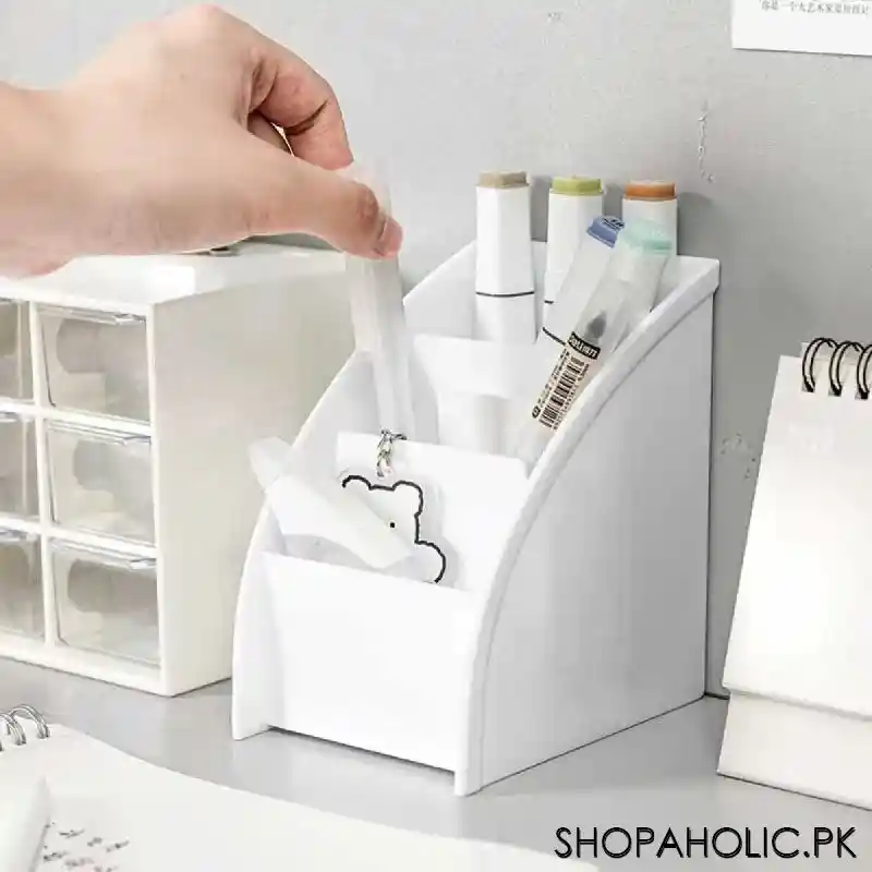 3 grid multifunctional tabletop cosmetic and remote organizer image3
