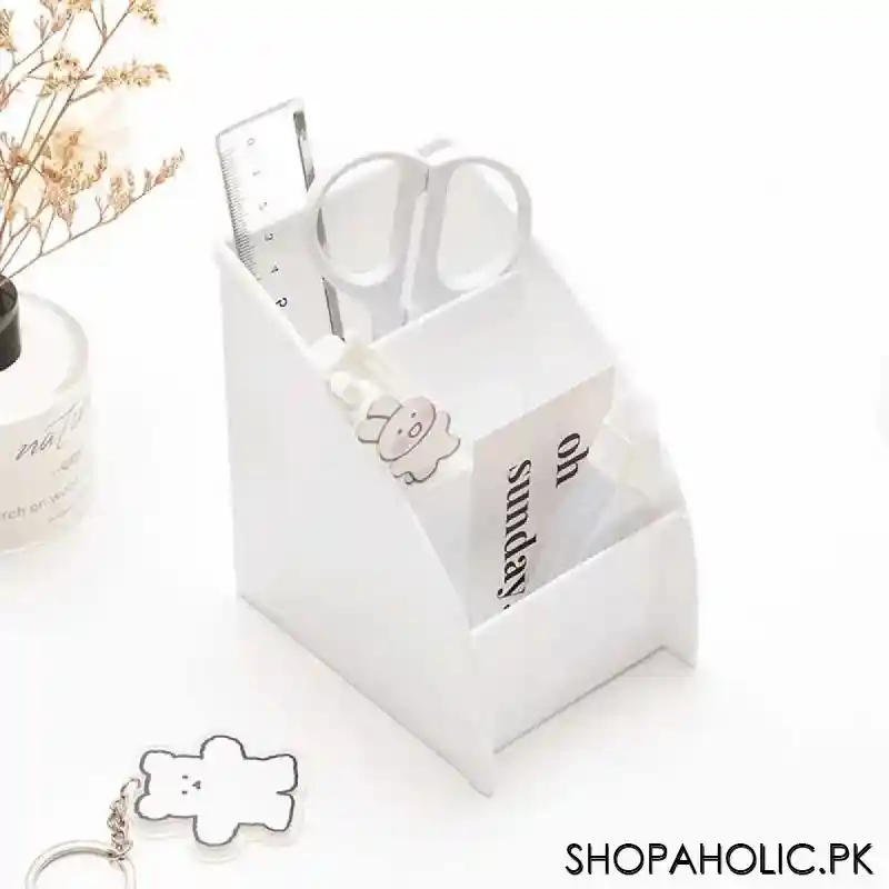 3 grid multifunctional tabletop cosmetic and remote organizer image5