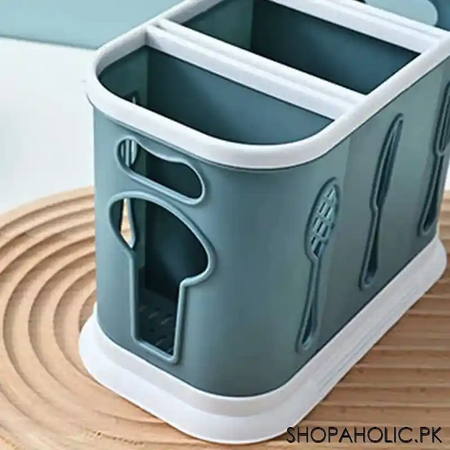 3 grids cutlery caddy organizer, spoons, knives, forks, chopstick holder for kitchen image3