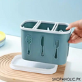 3 Grids Cutlery Caddy Organizer, Spoons, Knives, Forks, Chopstick Holder for Kitchen