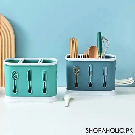 3 grids cutlery caddy organizer, spoons, knives, forks, chopstick holder for kitchen image7