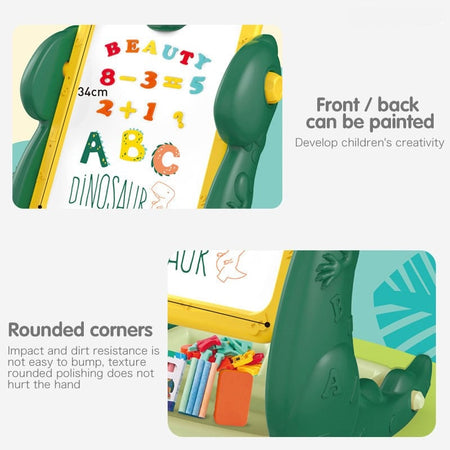 3 in 1 Easel (Black Board and White Board) – Dino
