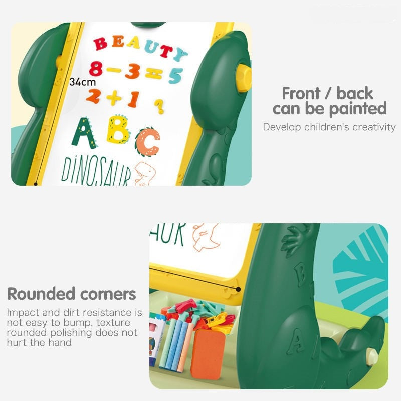 3 in 1 Easel (Black Board and White Board) – Dino