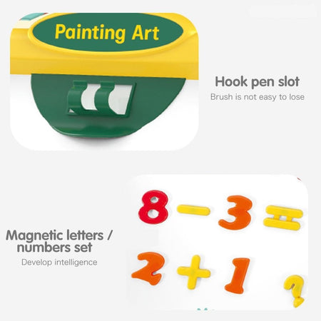 3 in 1 Easel (Black Board and White Board) – Dino