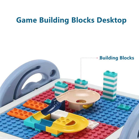 3 in 1 Multifunctional Children's Drawing, Dining Block Activity Table Chair