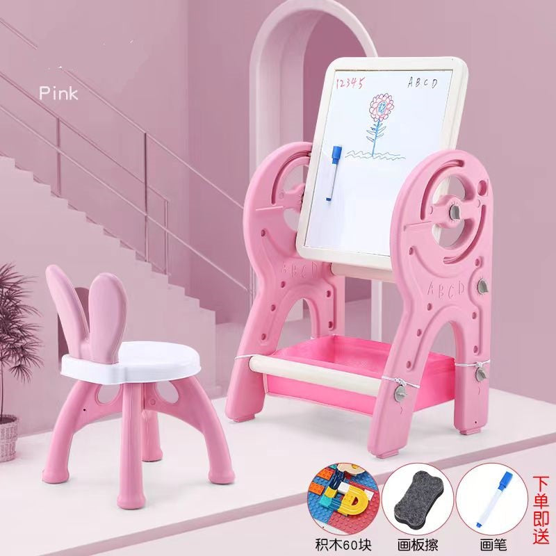 3 in 1 Multifunctional Children's Drawing, Dining Block Activity Table Chair