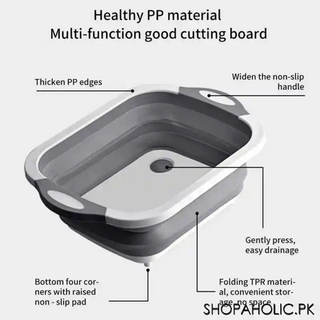 3 in 1 collapsible cutting board wash basin and serving basket image3