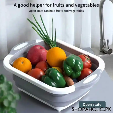 3 in 1 collapsible cutting board wash basin and serving basket image4