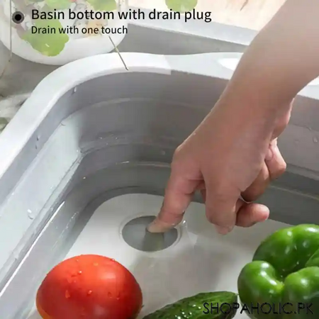 3 in 1 collapsible cutting board wash basin and serving basket image5