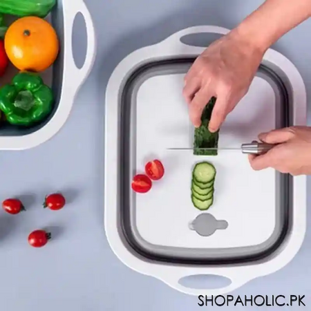 3 in 1 collapsible cutting board wash basin and serving basket image7
