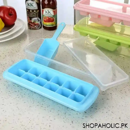 3 in 1 cool ice cube tray with storage box + ice shovel + lid main image