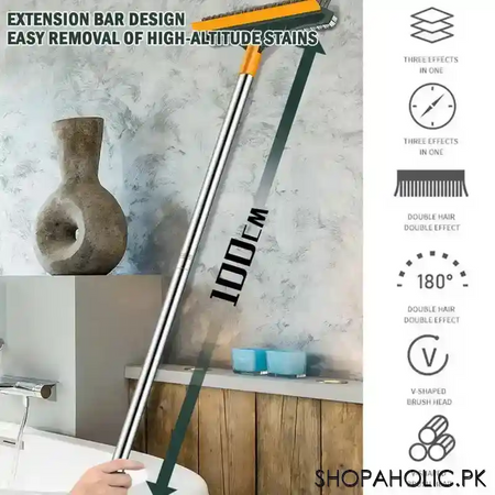 3 in 1 magic broom floor cleaning scrub brush with wiper image2