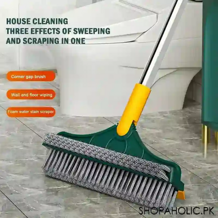 3 in 1 magic broom floor cleaning scrub brush with wiper image4