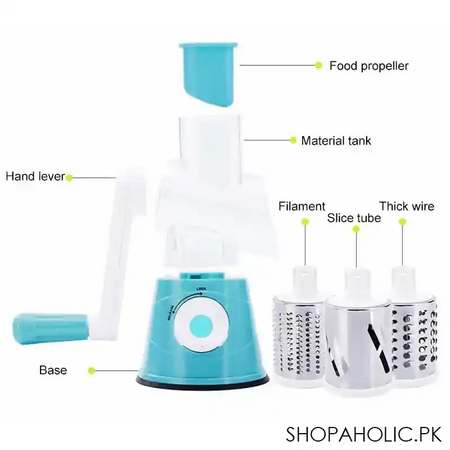 3 in 1 manual rotary vegetable drum cutter image4