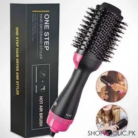 3 in 1 one step hot air straightener brush for hair dryer and styler image2