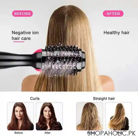 3 in 1 one step hot air straightener brush for hair dryer and styler image3