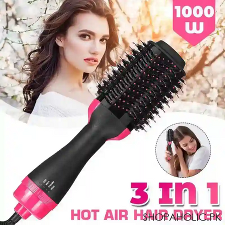 3 in 1 one step hot air straightener brush for hair dryer and styler main image