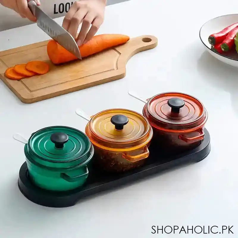 3 in 1 salt sugar storage pots main image