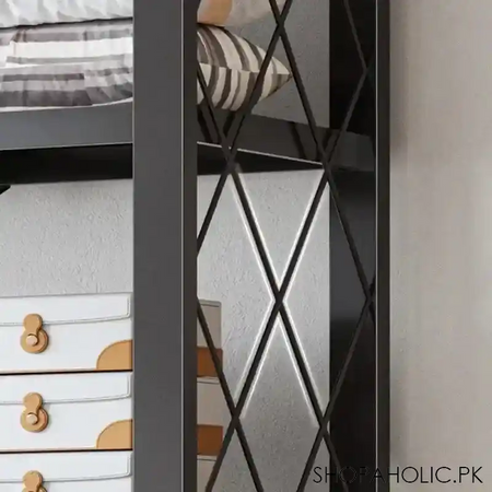 3 layer foldable multipurpose mobile wheels storage rack image5