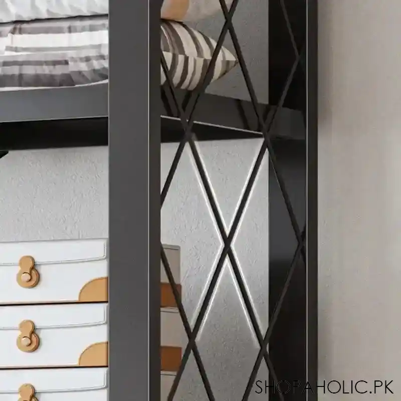 3 layer foldable multipurpose mobile wheels storage rack image5