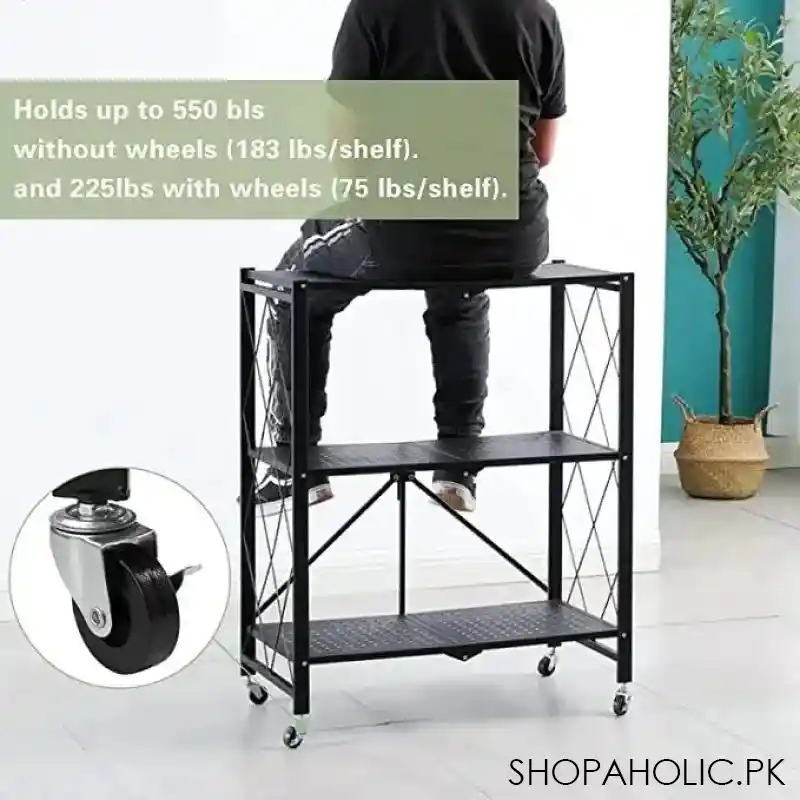 3 layer folding kitchen rack image5