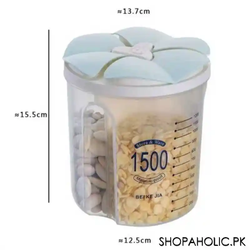 3 partition food storage container jar   1500ml image5