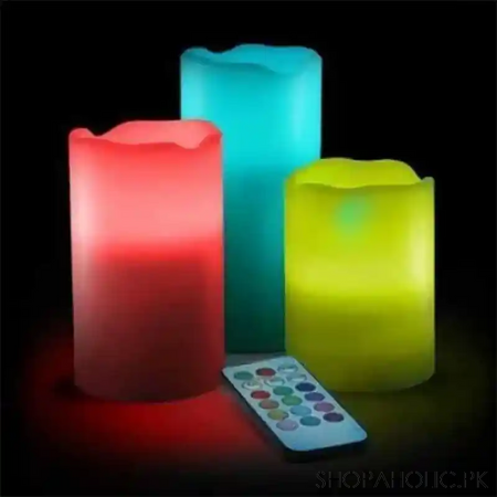 3 pcs color changing luma candles with remote control image4