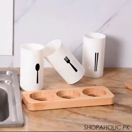 3 section cutlery holder with tray image2