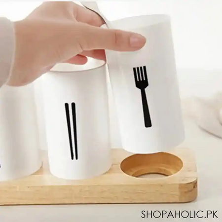 3 section cutlery holder with tray image3