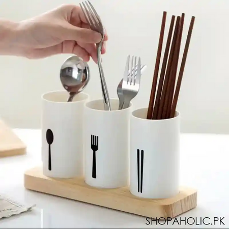 3 section cutlery holder with tray image4