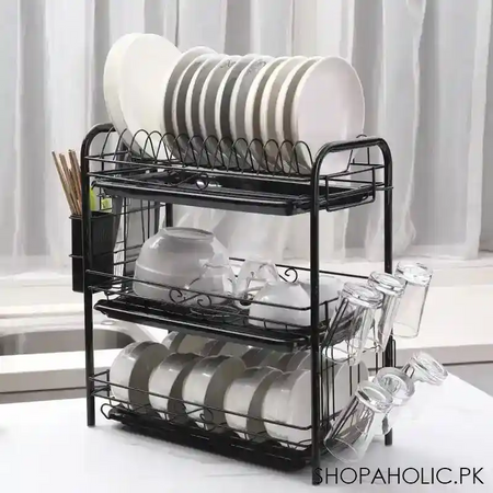 3 tier dish drying rack image2
