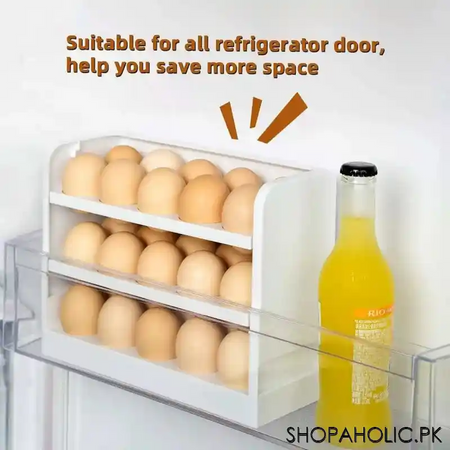 30 grids stackable egg storage box holder for refrigerator image2