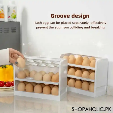 30 grids stackable egg storage box holder for refrigerator image5