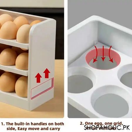 30 grids stackable egg storage box holder for refrigerator image6