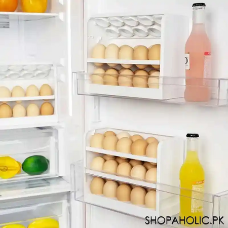 30 grids stackable egg storage box holder for refrigerator image7