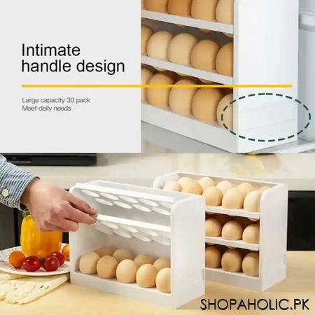 30 grids stackable egg storage box holder for refrigerator image8