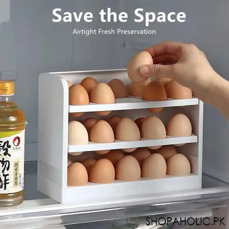 30 grids stackable egg storage box holder for refrigerator main image