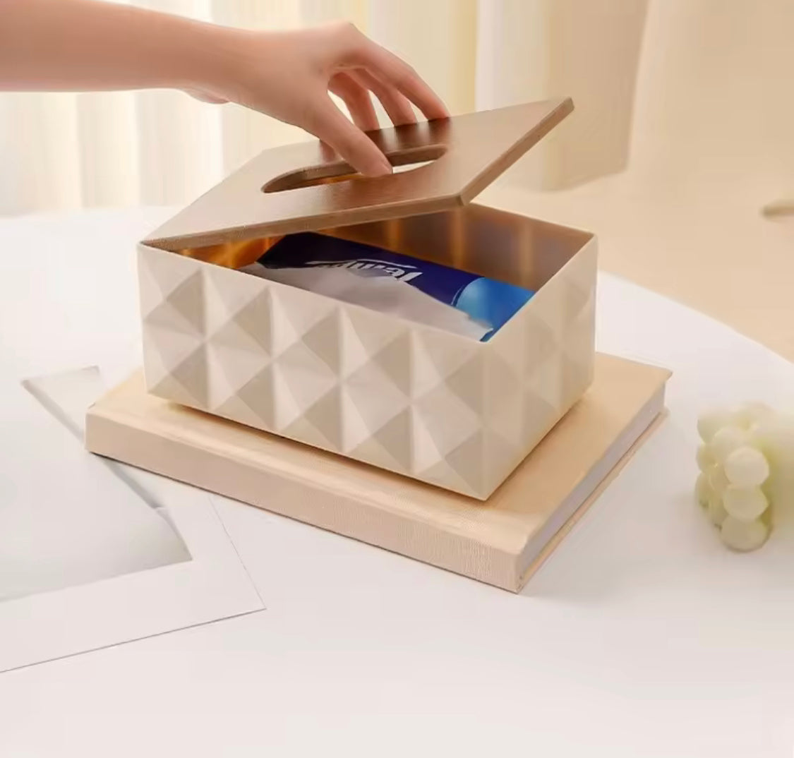 luxury geometric tissue box holder image 3