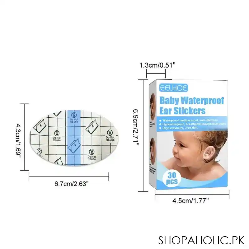 30pcs baby waterproof ear patch stickers for swimming bath protect ear care paste image2