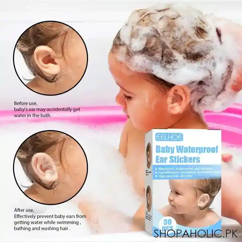 30pcs baby waterproof ear patch stickers for swimming bath protect ear care paste main image