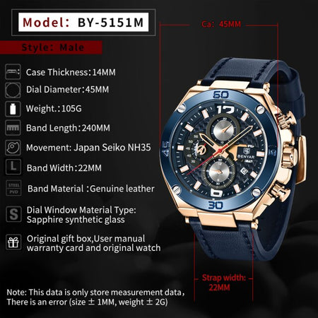 Benyar BY-5151 Chronogarph Montre Edition image 6