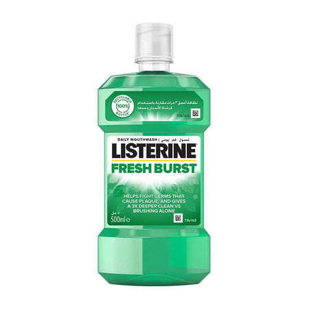 Listerine Fresh Burst Antiseptic Mouth Wash, 500ml, Italy - Main Image