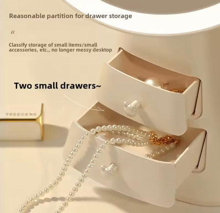smart touch makeup mirror with drawer image 4
