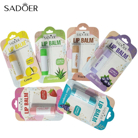 set of 2 fruity flavours lip balm main image