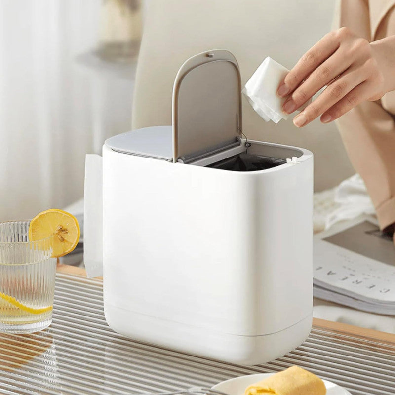 2 in 1 tissue box with trash can holder image 6