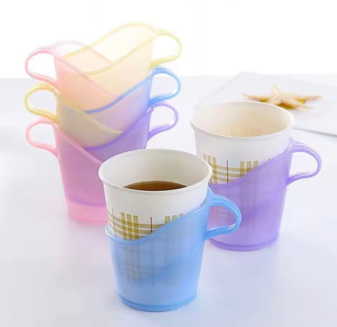 set of 6 disposable paper cup holder main image