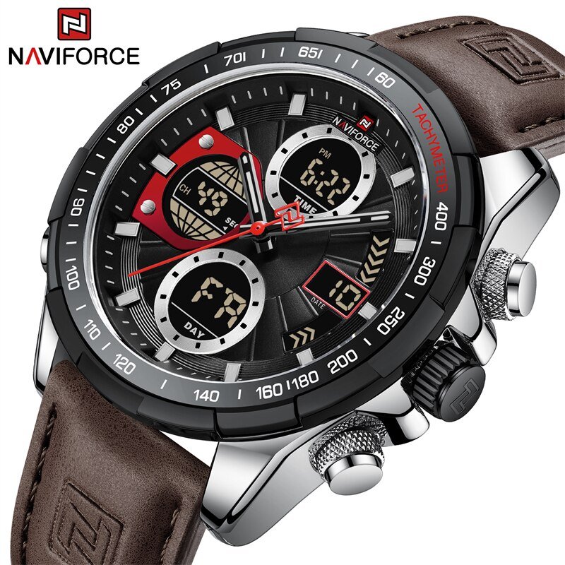 Overfly 9197 Naviforce Analog-Digital Dual Time Chronograph Watch main image