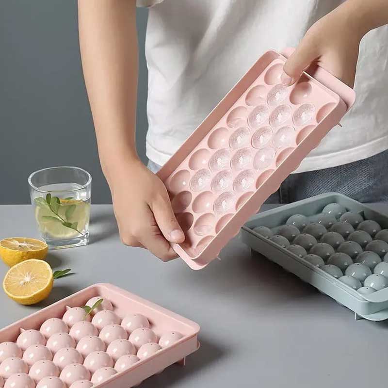 33 Grids Ice Ball Mold Maker DIY Round Tray